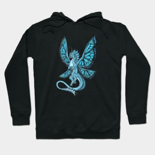 Gorgeous Blue Monarch Butterfly Dragon Hoodie